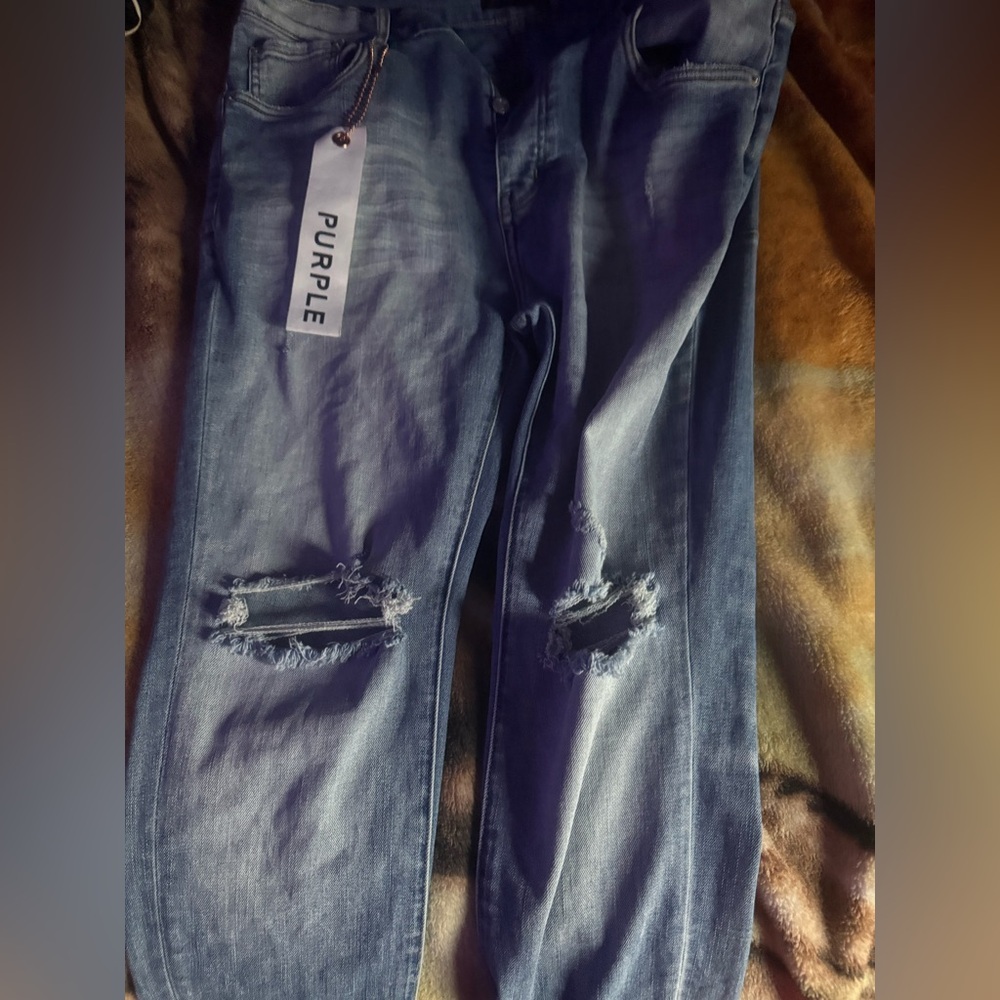 purple jeans
